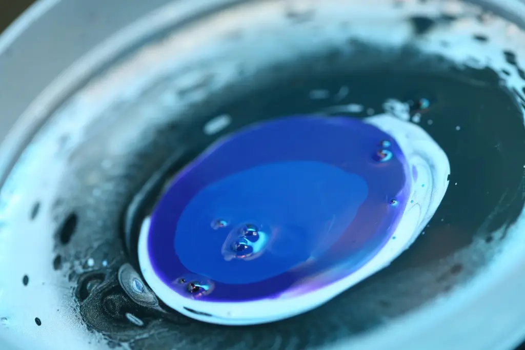 Blue paint swirl